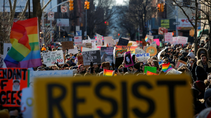 הפגנת להט''ב נגד מדיניות טראמפ