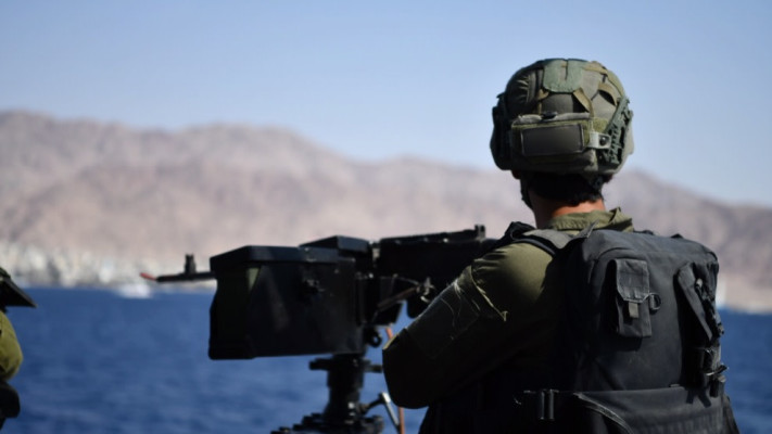 תרגיל משותף של עוצבת אדום, חיל הים, חיל האוויר והמשטרה (צילום: דובר צה''ל)