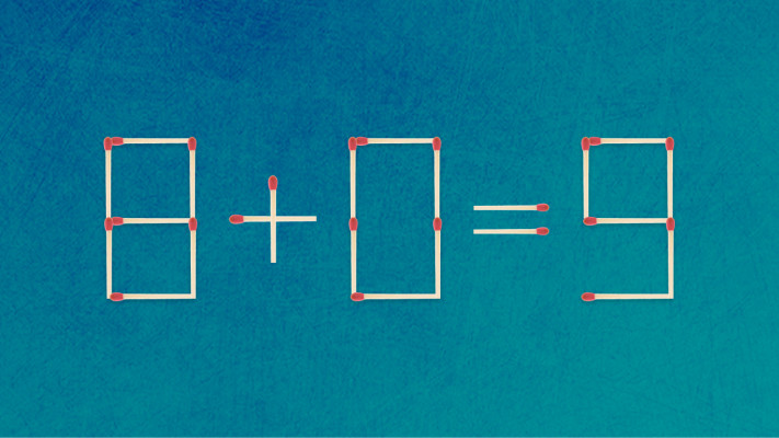 האם תצליחו לפתור את המשוואה באמצעות הזזת גפרור אחד בלבד?