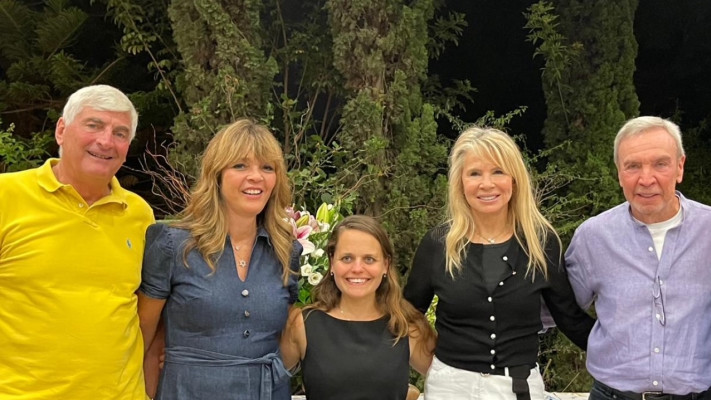 נתן חברוני, מירה צבילינגר חברוני, אופיר דיין ציפי ויגאל לנדאו (צילום: פרטי)