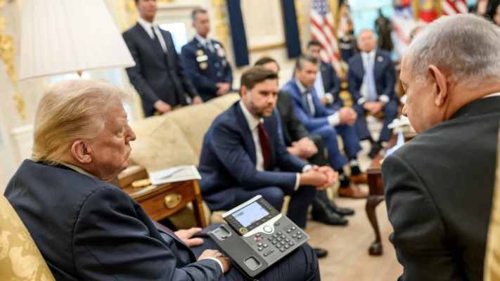 נתניהו מתנצל בפני ראש ממשלת קטאר במהלך הפגישה עם טראמפ