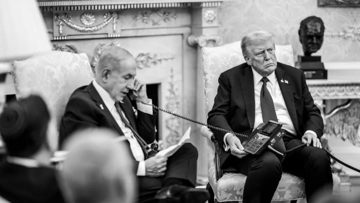 נתניהו מתנצל בפני ראש ממשלת קטאר במהלך הפגישה עם טראמפ