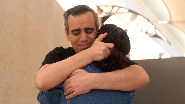 עמרי מירן ואשתו לישי (צילום: דובר צה''ל)