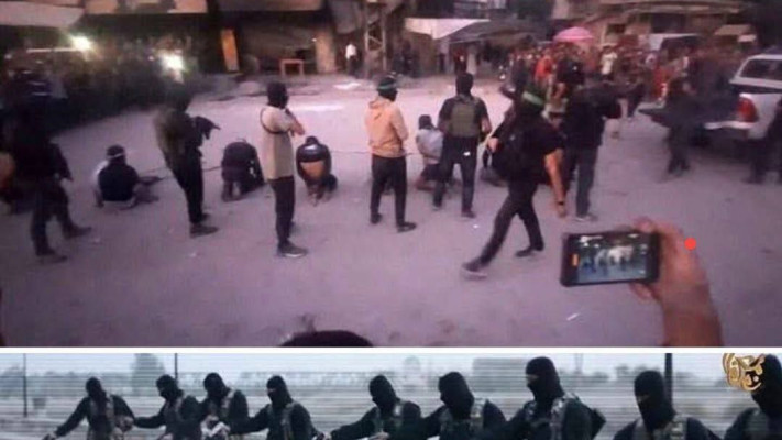 הוצאות להורג של חמאס ברצועת עזה (צילום: צילום מסך מתוך X