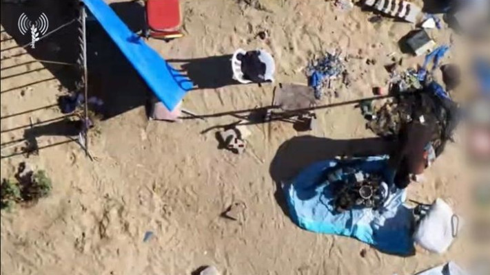 הרחפן שהופצץ ברצועת עזה 