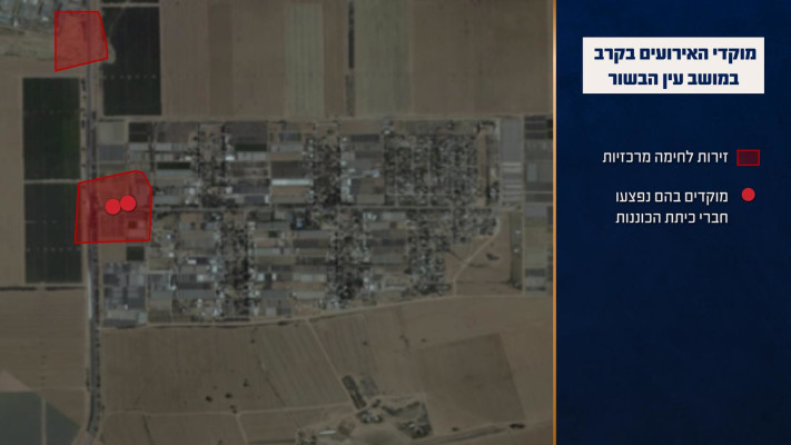 מוקדי האירועים בקרב במושב עין הבשור