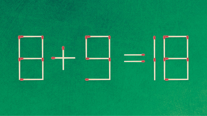 חידת גפרורים: הזיזו גפרור אחד כדי לפתור את החידה