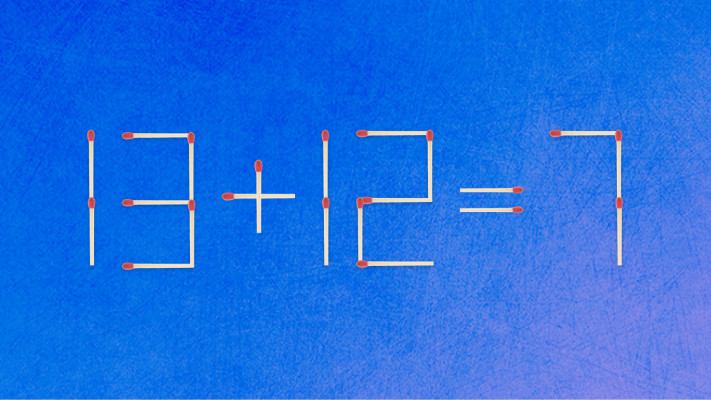 האם תצליחו לפתור את המשוואה באמצעות הזזת גפרור אחד?