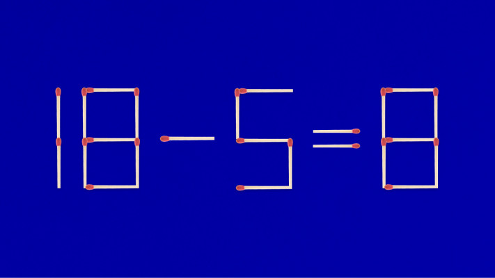 הזיזו גפרור אחד כדי לפתור את המשוואה