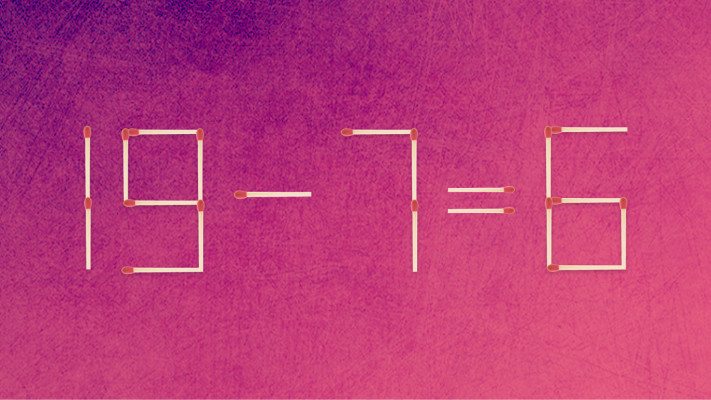 הזיזו גפרור אחד כדי לפתור את החידה