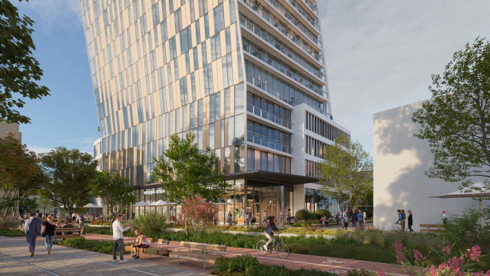  הדמיה - מבט על מתחם ניבה גת רימון מפארק המסילה