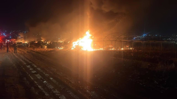הצתת מוסך וכלי רכב באזור שכם על ידי מתנחלים