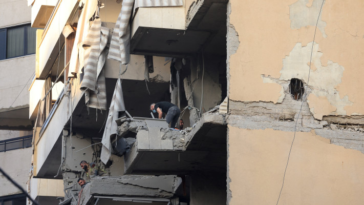 זירת התקיפה בלבנון