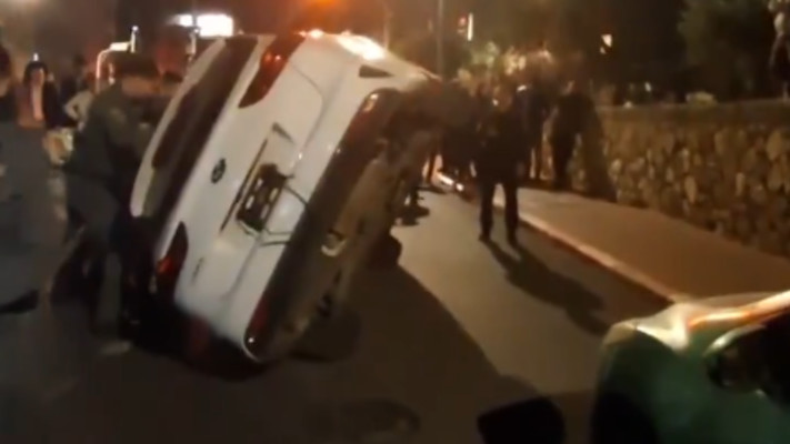 חרדים מפריעים למשטרה הצבאית ברמת גן - למצולמים אין קשר לנאמ