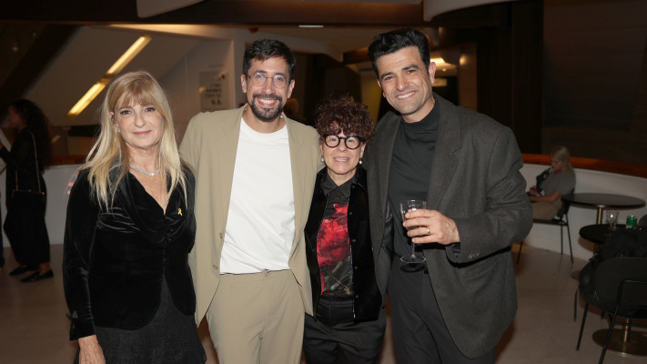 עמוס תמם, מיכל רכבי, גלעד קמחי ומיכל פורר (צילום: אור גפן)