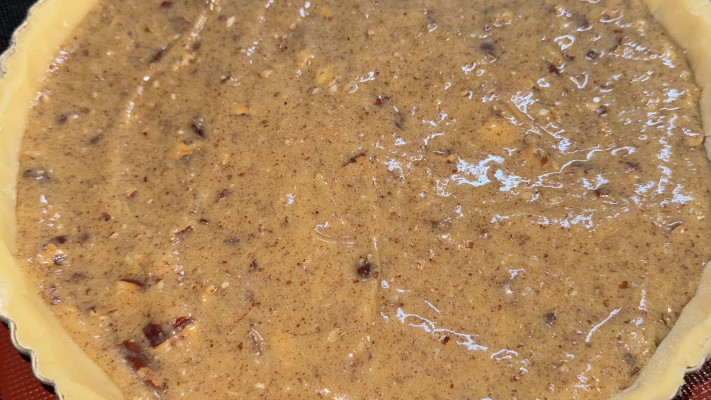 פאי פקאן לפני אפייה