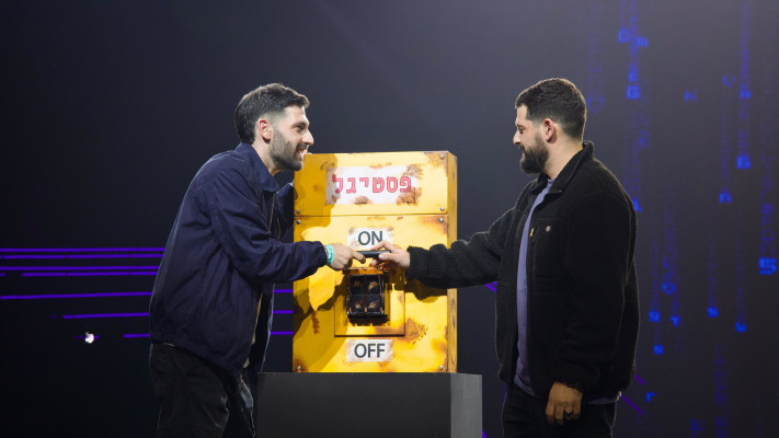 גלי וזיו ברמן במופע טרום הבכורה של פסטיגל (צילום: מרווה שרון)