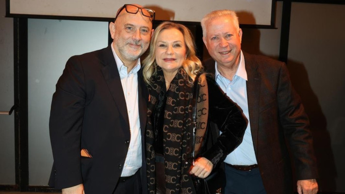 אילן גרינבוים, ורד גרינבוים ופרנקו פולוני (צילום: חן גלילי)