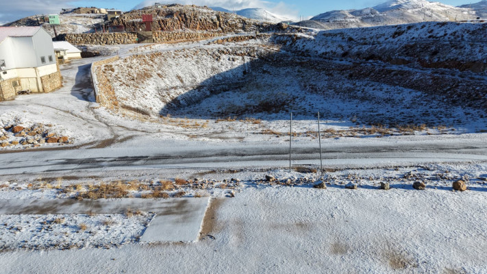 שלג בחרמון בסופת ביירון