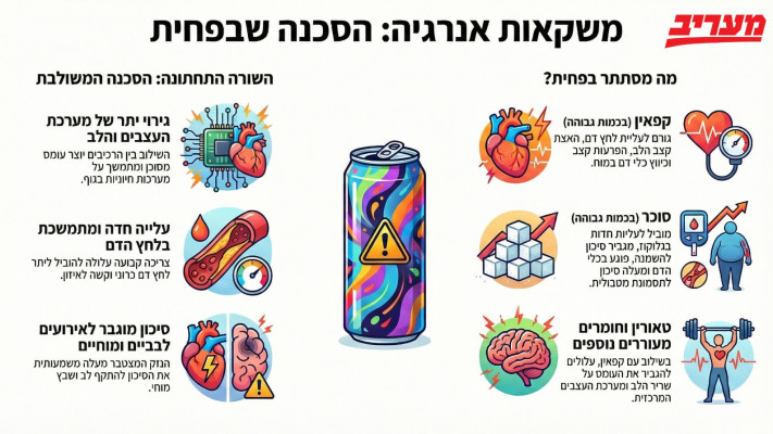 הסכנה במשקאות אנרגיה