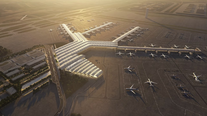 הדמיה של Port Polska, שדה התעופה המתוכנן בפולין