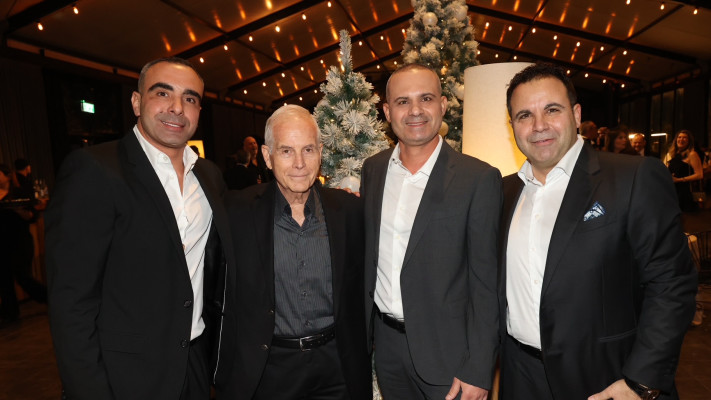 עלא טנוס, אליאס טנוס, רפי ביסקר ו-וסים טנוס&nbsp; (צילום: רפי דלויה)