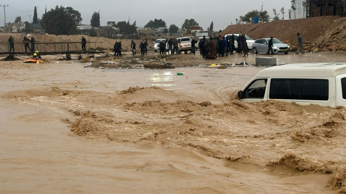 שיטפון בכביש 80