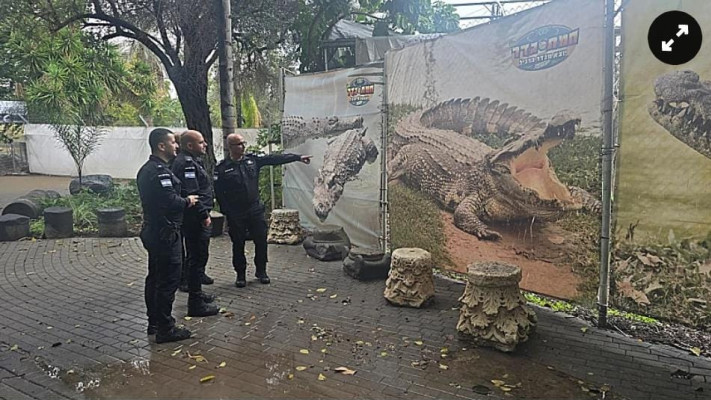סיור של המשטרה ב''חמת גדר'' במטרה ללמוד על התנינים