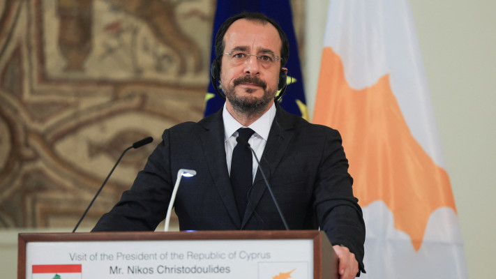 נשיא קפריסין ניקוס כריסטודולידיס לאחר הסכם תיחום ימי עם לבנון, נובמבר 2025