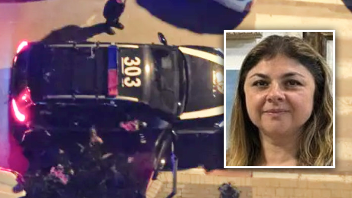 ניידת משטרה בזירה בפרדס-חנה, אינה דנילוב