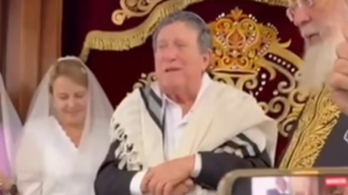 החתונה של יהורם גאון (צילום: צילום מסך מתוך הרבנית של האינסטגרם)