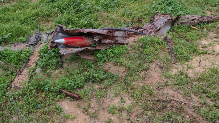 משגר רקטות שהושמד על ידי צה''ל בצפון רצועת עזה (צילום: דובר צה''ל)