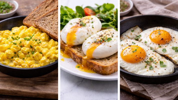 ביצת עין, מקושקשת וביצה קשה