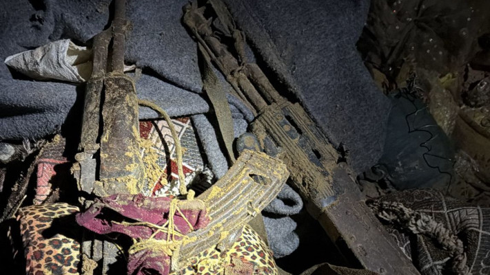 אמצעי הלחימה של המחבלים שאותרו לאחר חיסולם במערב רפיח