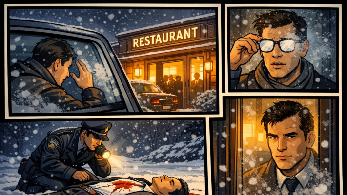 תעלומה בשלג ליד המסעדה