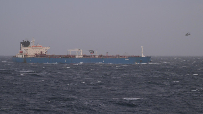 מכלית הנפט הרוסית עליה השתלט חיל הים הצרפתי