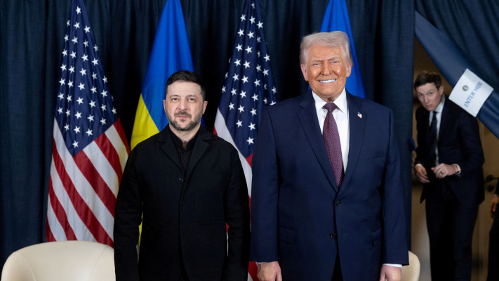 דונלד טראמפ וולודימיר זלנסקי בדאבוס