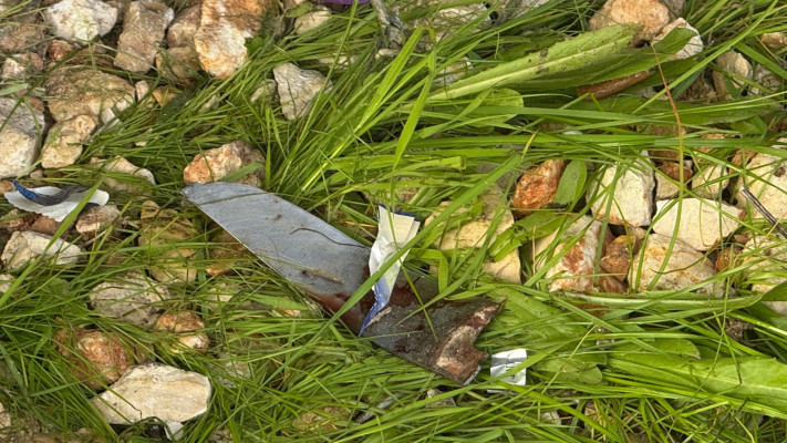 הסכין ששימש את המחבל בפיגוע המשולב