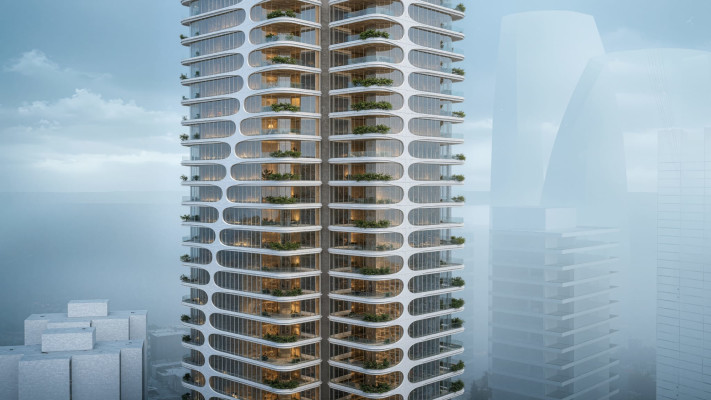 המגדל שיוקם במתחם שנפגע מהטיל בז'בוטינסקי