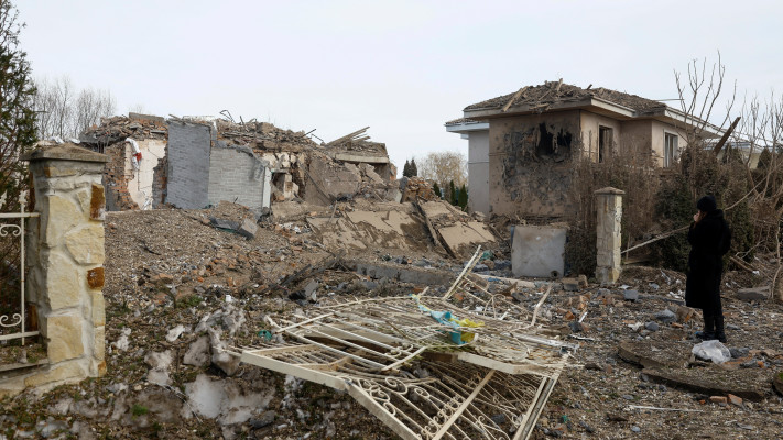 הרס בקייב אחרי נפילת טיל בליסטי