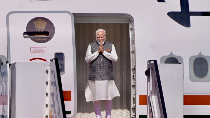 נרנדרה מודי ראש ממשלת הודו בביקור בישראל