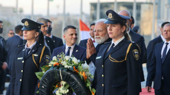 משמר הכבוד בכנסת לראש ממשלת הודו, נרנדרה מודי