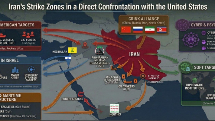 מפת המלחמה עם איראן