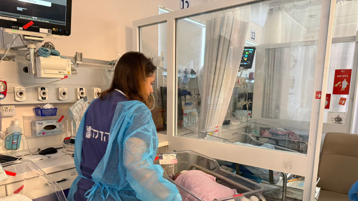 הורדת פגים למרחב המוגן בהדסה