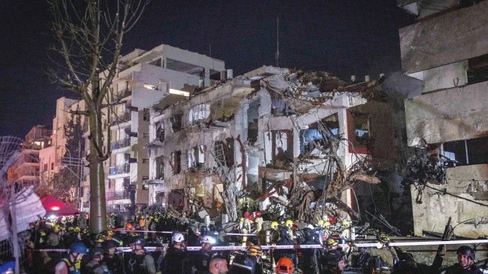 זירת הפגיעה בתל אביב