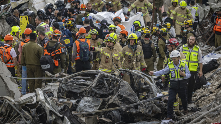 זירת הפגיעה בבית שמש