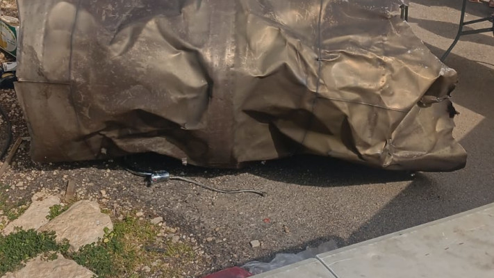 רסיס של טיל איראני אשר נפל בישראל