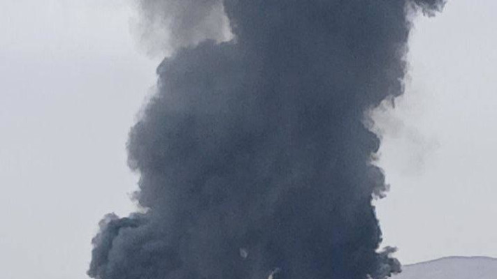 נמל התעופה כרמאן שבאיראן בוער