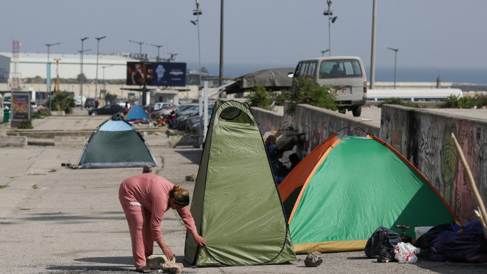המלחמה מול לבנון: הפליטים מהדרום עולים צפונה לביירות