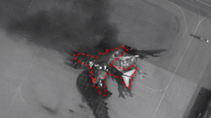 תיעוד המטוס של כוח קודס לאחר ההפצצה